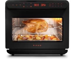 Multifunctionele Airfryer Oven - Heteluchtfriteuse Mini-oven - Gezond Bereiden - Stoom en Hetelucht - 12 Liter - Zwart