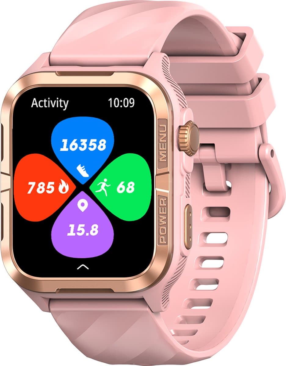 Blackview W10 Pro Smartwatch - GPS - Bluetooth Bellen - 600 mAh - Roze — afbeelding 1