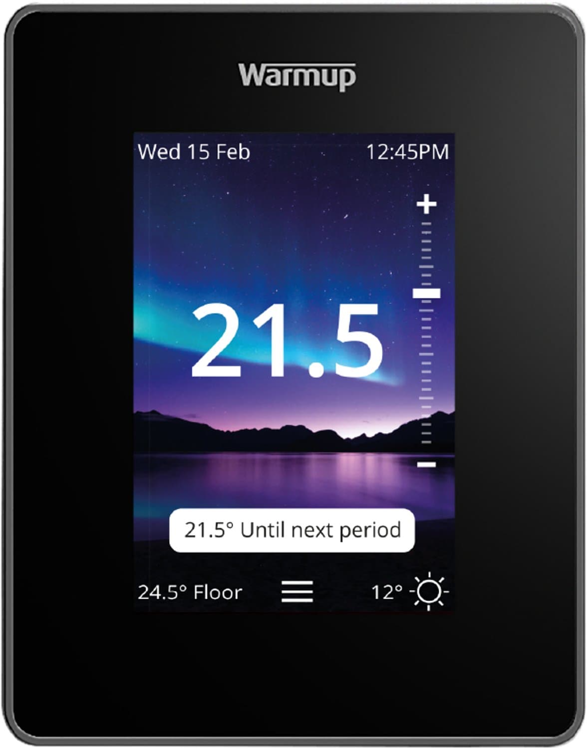 Warmup 7iE Smart Matter WiFi thermostaat voor vloerverwarming - Onyx zwart — afbeelding 1
