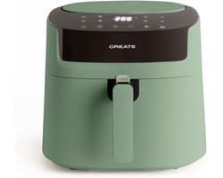 Grote heteluchtfriteuse - 6,2 liter - Saliegroen met timer en LCD