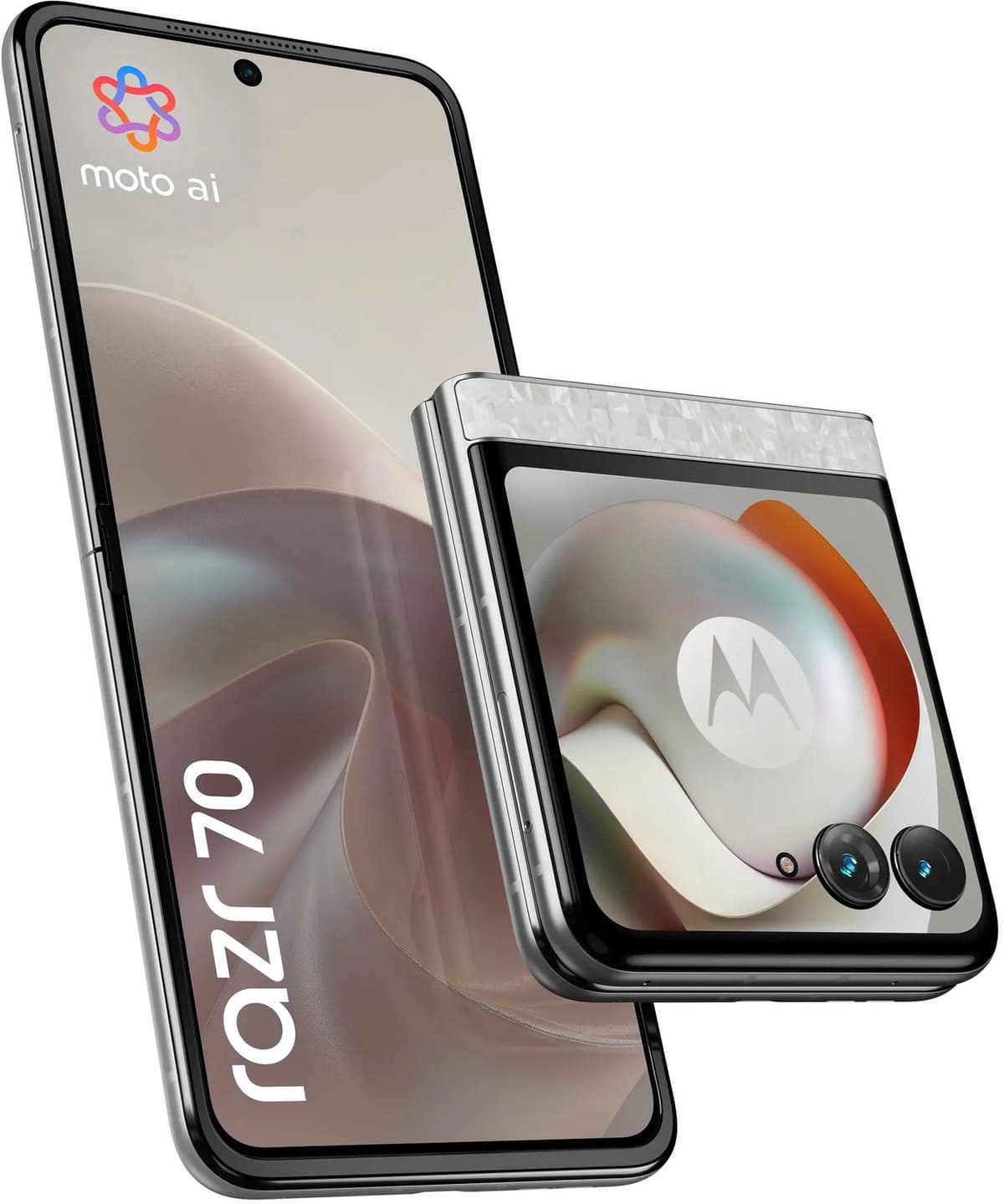 Motorola razr 70 17,5 cm (6.9) Dual SIM Android 16.0 5G USB Type-C 8 GB 256 GB 4800 mAh Wit — afbeelding 1