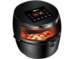 Airfritteuse, 8 liter, met draaisysteem, zonder olie, digitaal led-display, acht modi, touchscreen 1500 W
