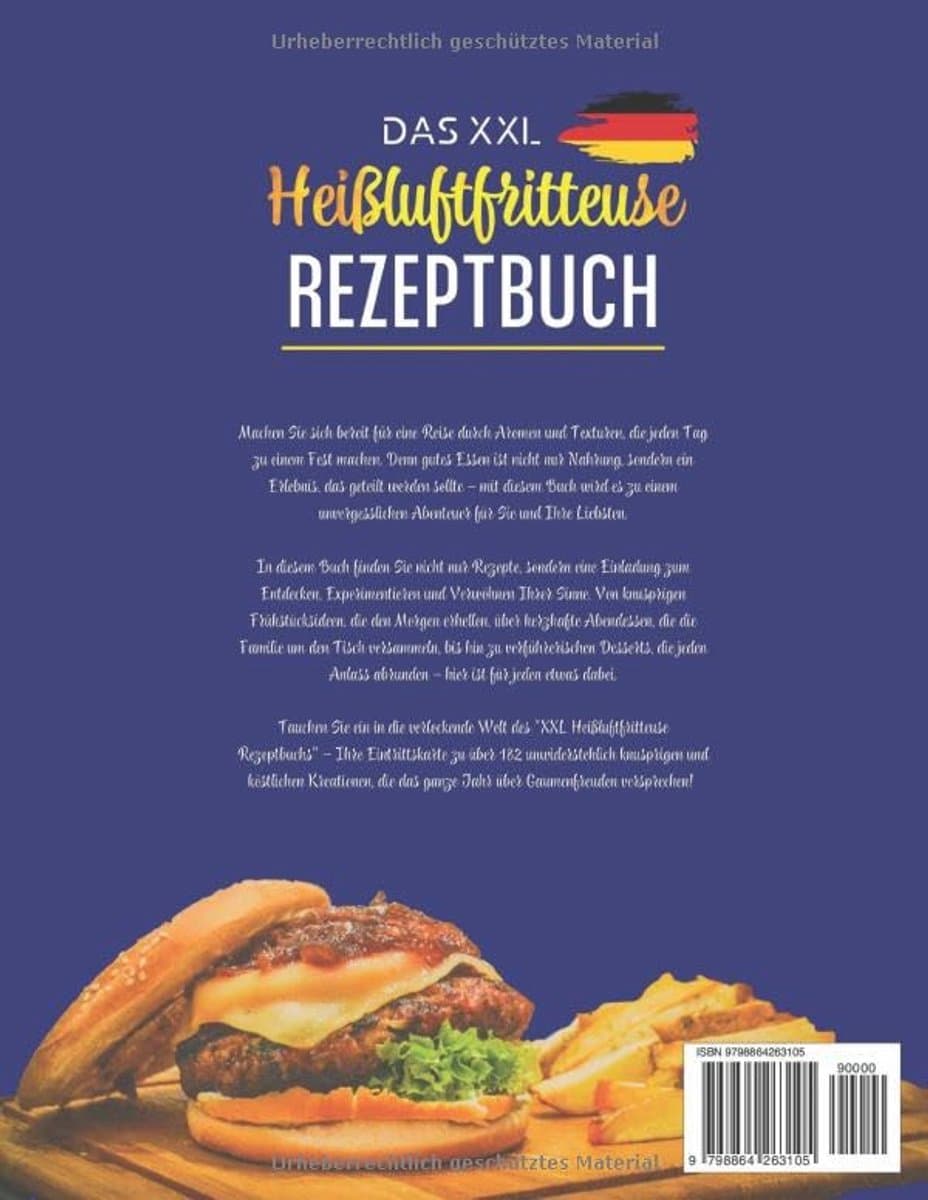 Kookboek voor Heißluftfritteuse: Meer dan 180 Gezonde en Heerlijke Recepten voor het Hele Jaar — afbeelding 1