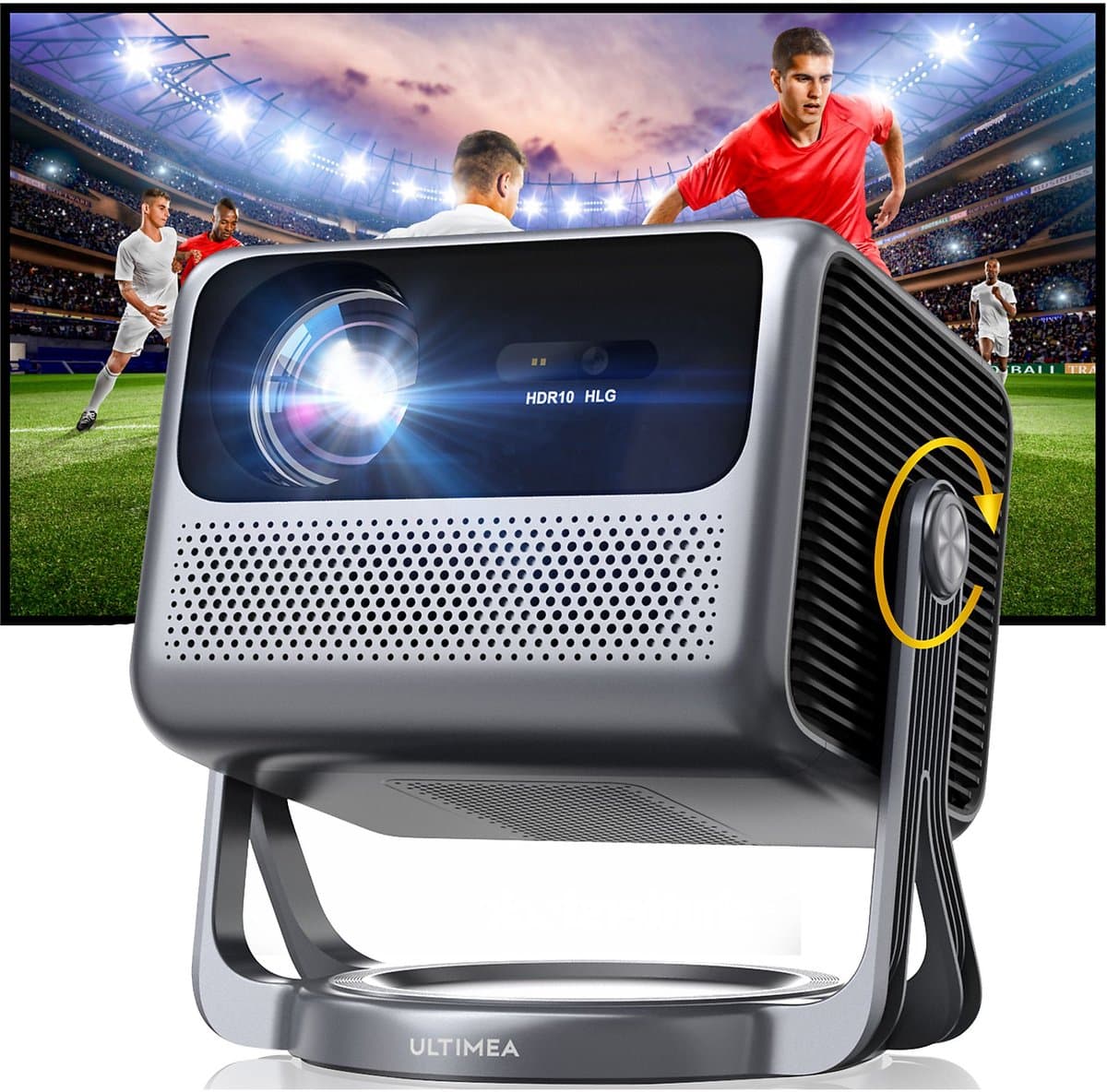ULTIMEA Nova C40 Smart Projector 1080P Full HD, 600 ANSI Lumen, Android TV 11, Dolby Audio, Home Cinema-beamer, 6D Keystone, Zwart — afbeelding 1