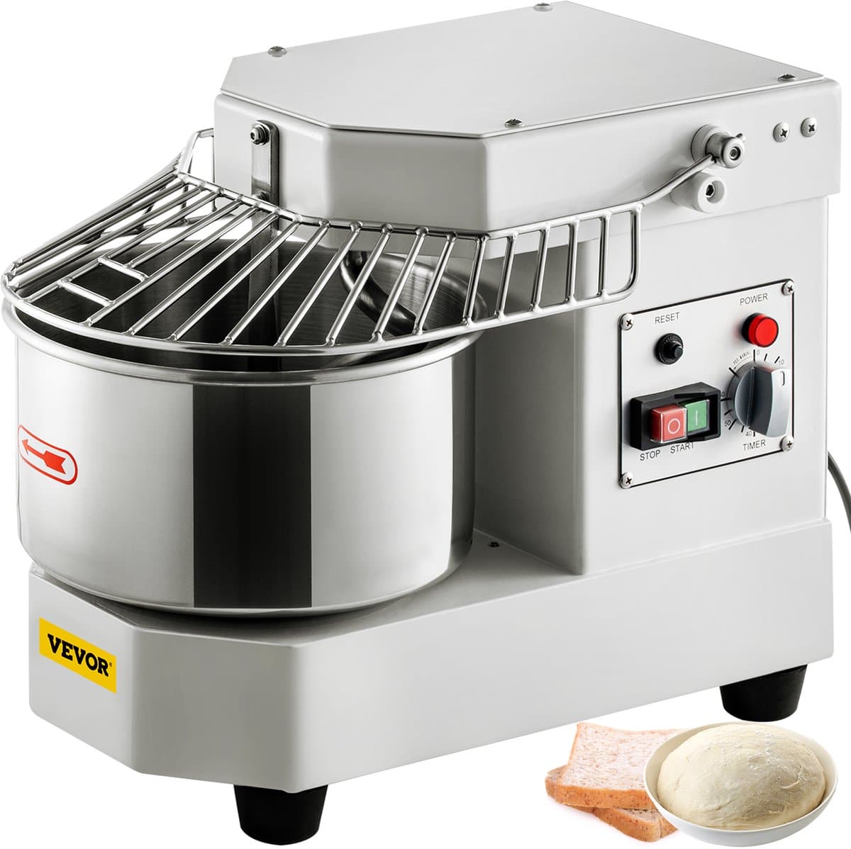 VEVOR Deegmixer Keukenmachine Rvs Standmixer Commerciële Kneedmachine 8l — afbeelding 1