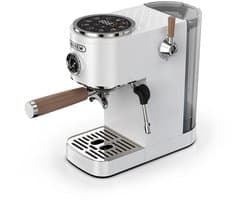 HiBREW H13 Semi-automatische Espressomachine - Dubbele Boiler Systeem met 20 Bar Druk - Multifunctionele Bereidingsmodi - Instelbare Drupbak - Wit