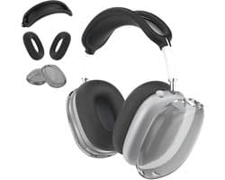 3-in-1 siliconen hoes voor AirPods Max hoofdtelefoon – doorzichtige TPU oorschelpen en hoofdband cover