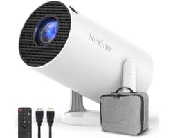 Nexino® Smart Mini Beamer PRO - Projector - 4K Support - Android 14.0 - Home Cinema - Wifi & Bluetooth - Geschikt voor IOS en Android - Incl. Opbergtas