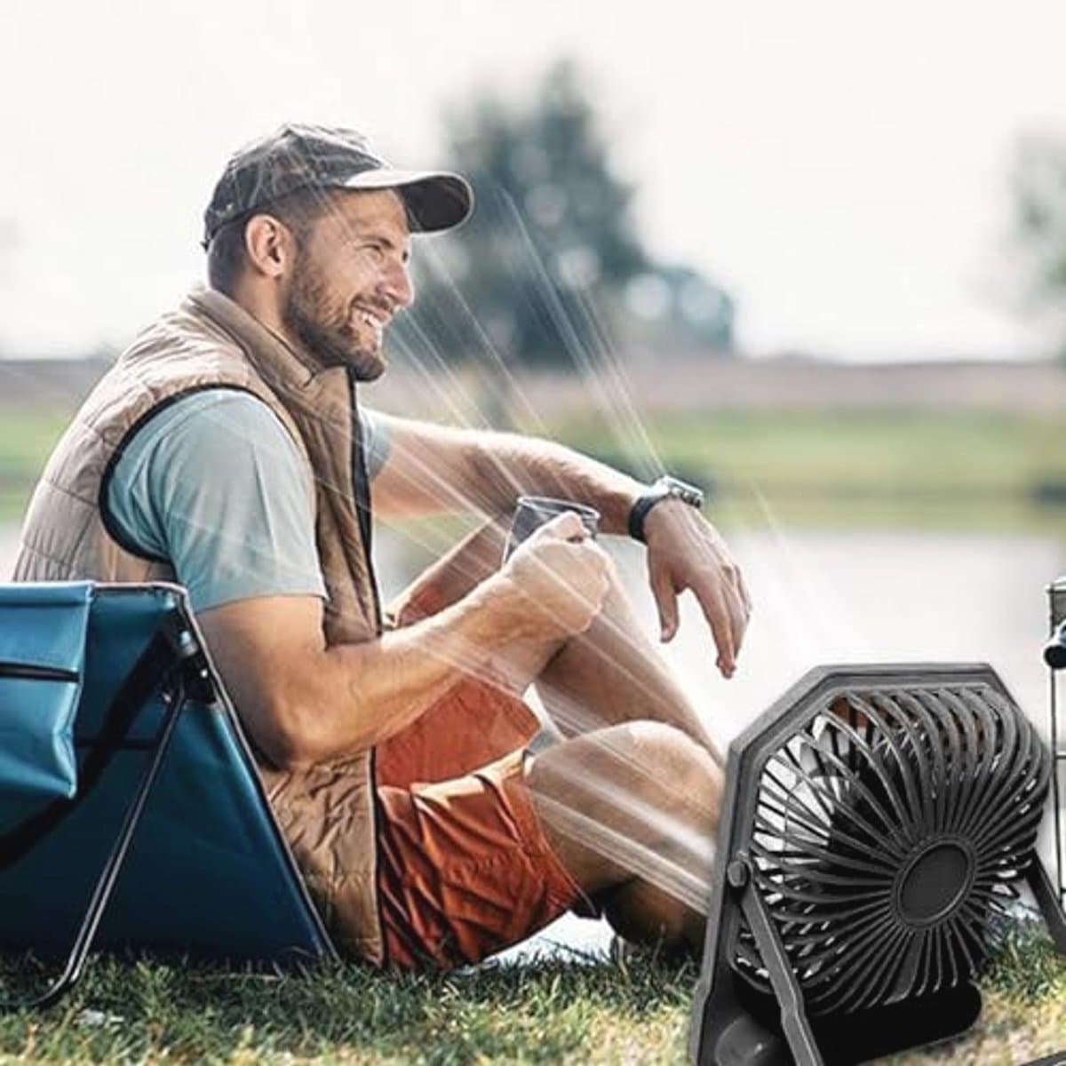 Oplaadbare USB Bureauventilator met Sterke Luchtstroom en Stil Design voor Thuis en Kantoor — afbeelding 1