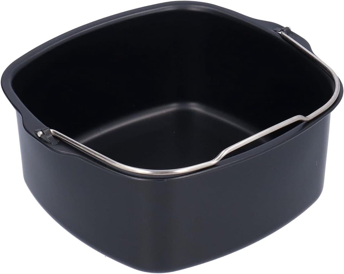 Bakpan voor Air Fryer - Vierkante Cake Pan Accessoires - Non-Stick Backing Cake Vat - Met Handvat - Brood Cake Mand - Bakken Tin Accessoires - Snelkookpan - 18 cm, Oven. — afbeelding 1