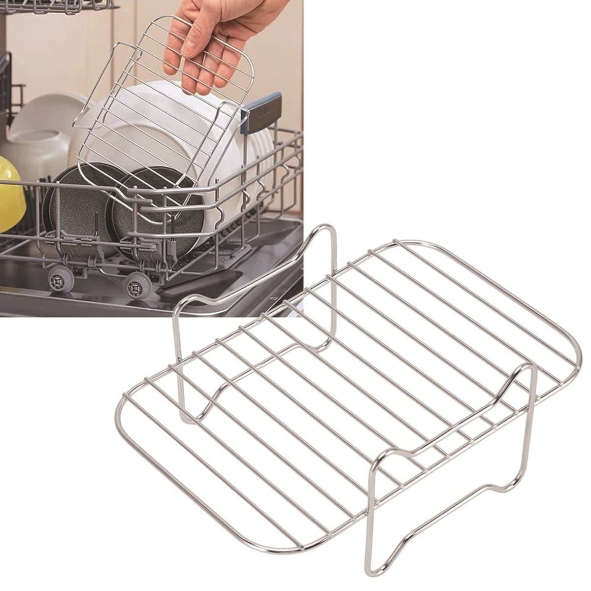 2-delige airfryer-rekset, accessoires voor heteluchtfriteuses, rek, meerlaags droogrek — afbeelding 1
