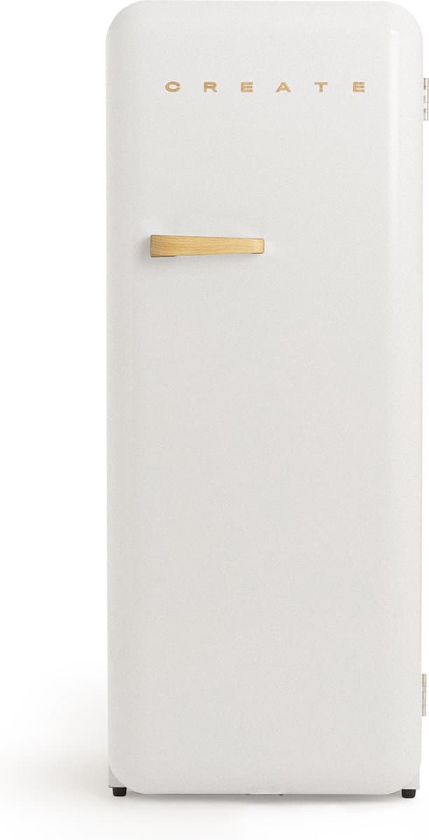 CREATE - Koelkast in retrostijl - Gebroken wit - Handvat Hout - FRIDGE RETRO 281L — afbeelding 1