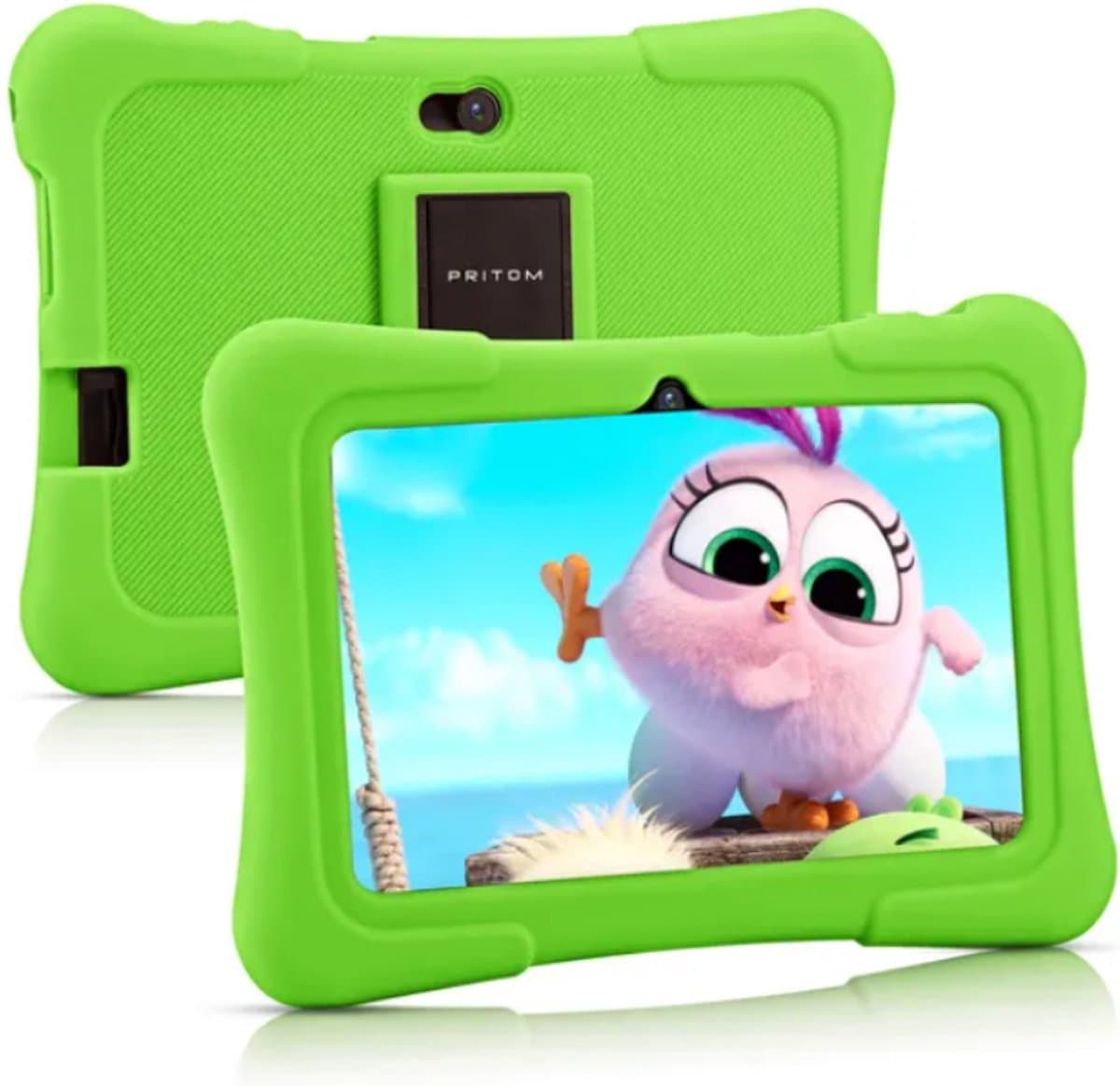 PRITOM Kindertablet – Tablet vanaf 3 jaar – Quad Core Processor - 7 inch Kids Tablet – Andriod 10 – 32 GB – WiFi – Bluetooth – Standaard Educatieve Software Geïnstaleerd – Ontspannend & Leerzaam – Groen — afbeelding 1