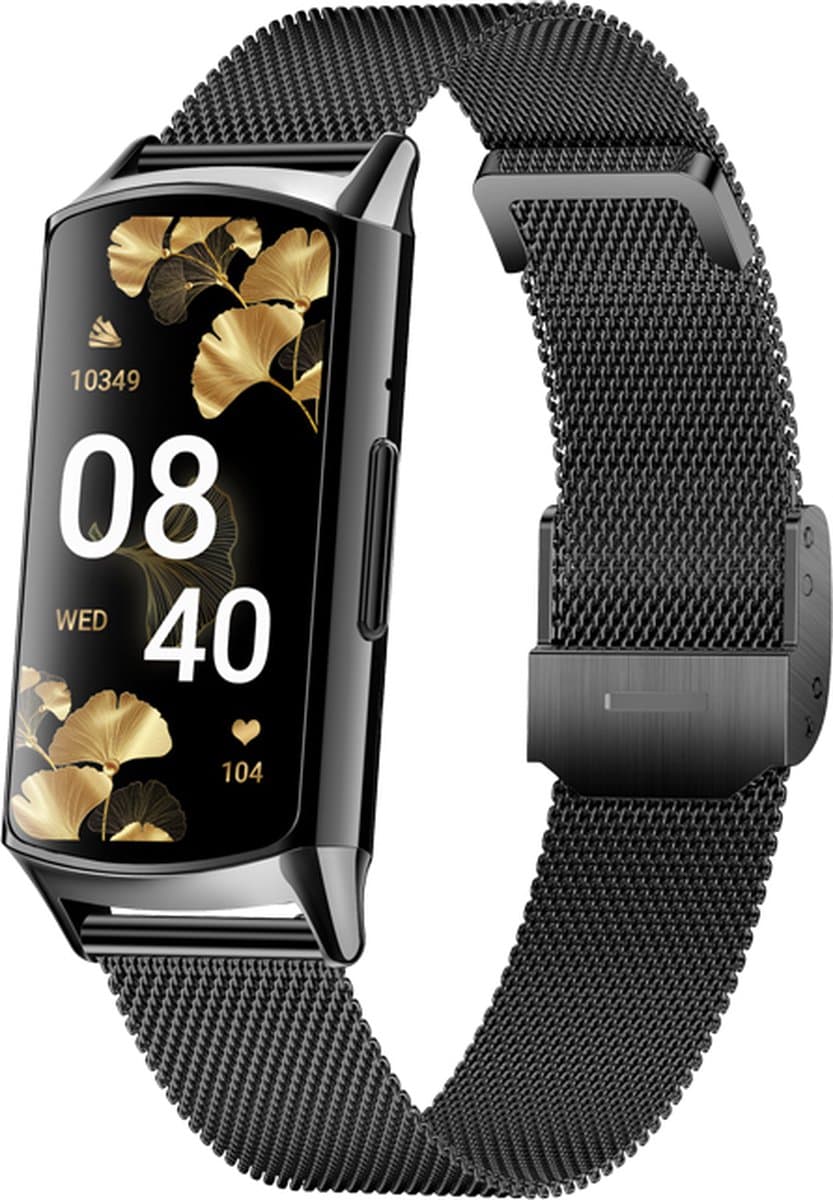 Kiraal Diva - Stijlvolle Activity Tracker - Functioneel - Android & iOS - RVS - Zwart — afbeelding 1