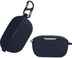 kwmobile Hoes geschikt voor JBL WAVE BUDS - Siliconen cover voor oordopjes in donkerblauw