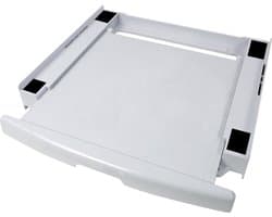 Universeel - Stapelkit voor wasmachine en droger - Met werkblad en spanband - Wit