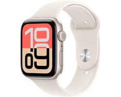 Apple Watch SE 3 - 44mm - Cellular - Sterrenlicht met sterrenlicht sportband (maat M/L)