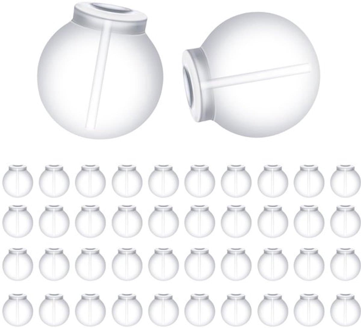 100 stuks rubberen oorbelachterkanten, rubber, comfortabel, ondoordringbaar, zacht, veilige achterkanten, doorzichtig, antislip, oorbelstoppers, veilige pasvorm voor oorbellen, hoepels en piercings — afbeelding 1