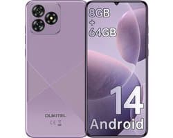 OUKITEL C53 Smartphone 4G-6,6 inch HD-8GB RAM-64GB uitbreidbaar tot 1TB-4300mAh batterij-13MP camera-Android 14