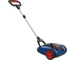 Accu Grasmaaier - Handmaaier - Kleine tuinen - Borstelloze motor - 21 cm snijbreedte - Blauw rood zwart