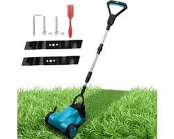 Grasmaaier - Accu maaier - Kleine tuinen - Borstelloze motor - 21 cm snijbreedte - Blauw