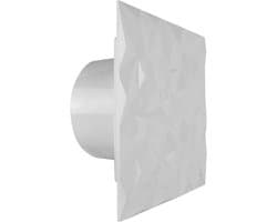 Ventilator - Afzuiging - Luchtcirculatie - Diamantpaneel design - Ø 125 mm - Wit