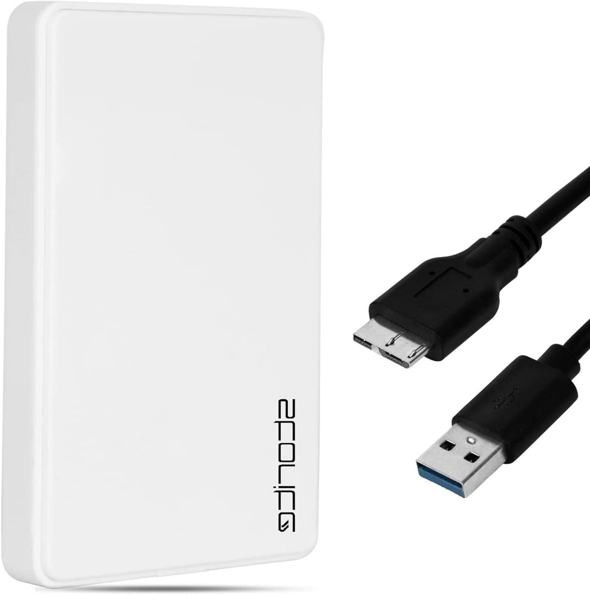 Externe Harde Schijf - Draagbare Opslag - Gegevens Back-up - Ultrasnelle USB 3.0 - 120 GB - Wit — afbeelding 1