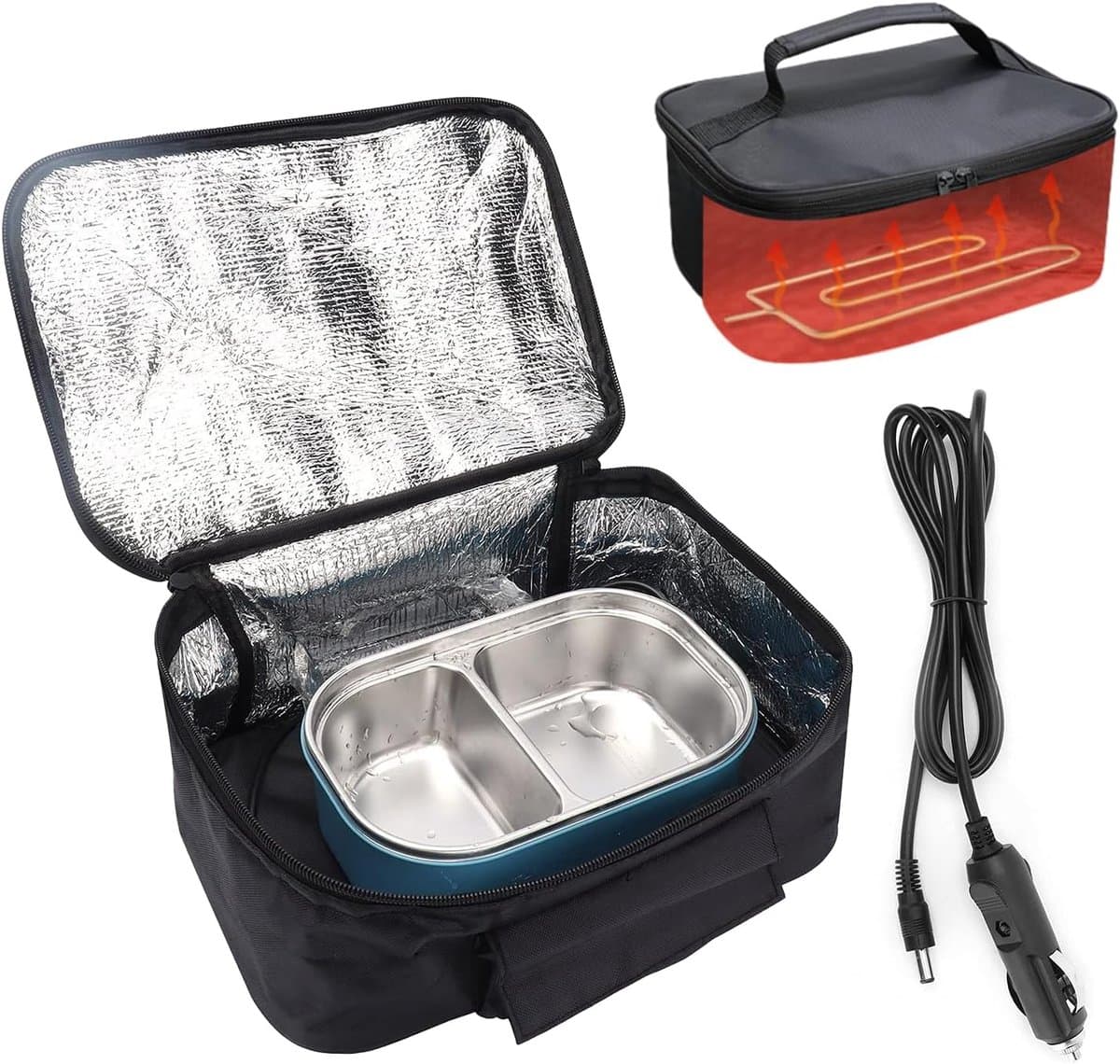 SnelShoppen - Portable Mini Magnetron 12V - Snelle Verwarming, Elektrische Oven voor Auto, Voedselverwarmer, Veiligheidsuitschakeling, Ideaal voor Tru — afbeelding 1