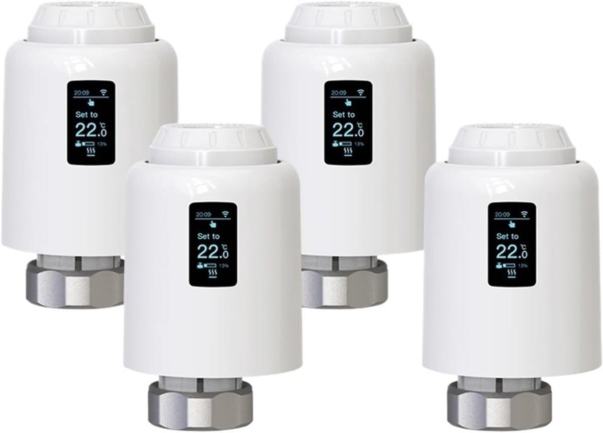 Slimme Thermostaatkop - Radiatorkraan Actuator - Energie Besparen - Wifi Afstandsbediening - M30*1.5 - Wit — afbeelding 1