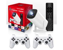 ECTEATOY® Mini Beamer - Projector - 4K Support - HD Ready 720P - 160 ANSI Lumen - Voor iOS & Android - WiFi - Thuisbioscoop - Wit