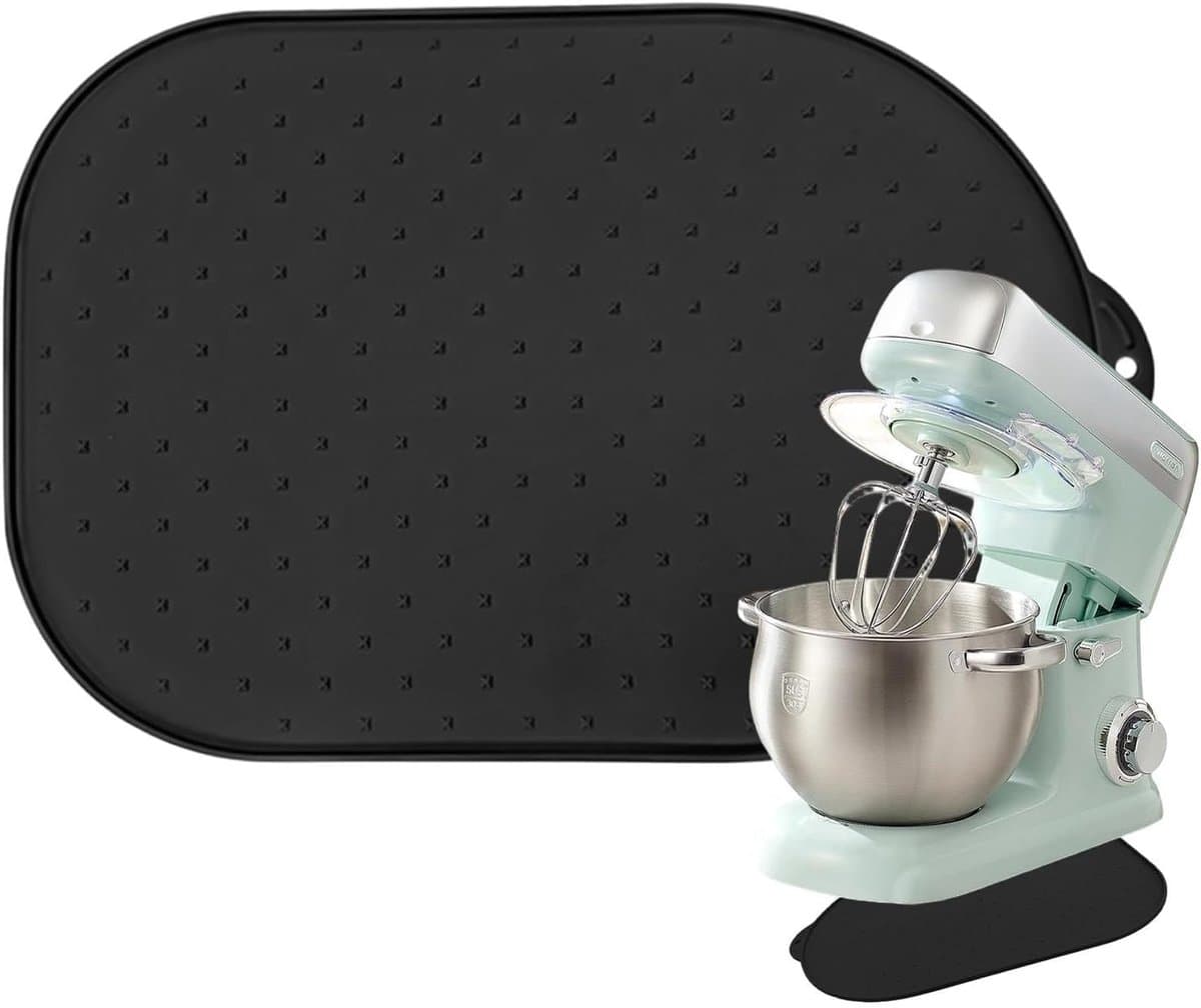 Mixer Glijmat - Apparaat Schuiver - Keuken Organiseren - Krasvrije Werkbladen - 40 x 27 cm - Zwart — afbeelding 1