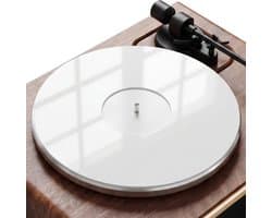 Acryl Platenspeler Mat - 3 mm & Label Uitsparing - 300 mm - Antistatisch - Geschikt voor 12 Inch LP & Vinyl Platenspelers - Wit