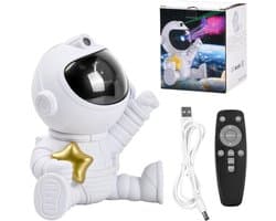 Sterrenprojector, astronaut, 360° rotatie, astronaut Galaxy projector, sterrenhemel, nachtlampje, Galaxy projector met afstandsbediening, astronaut Galaxy sterrenprojector nachtlampje