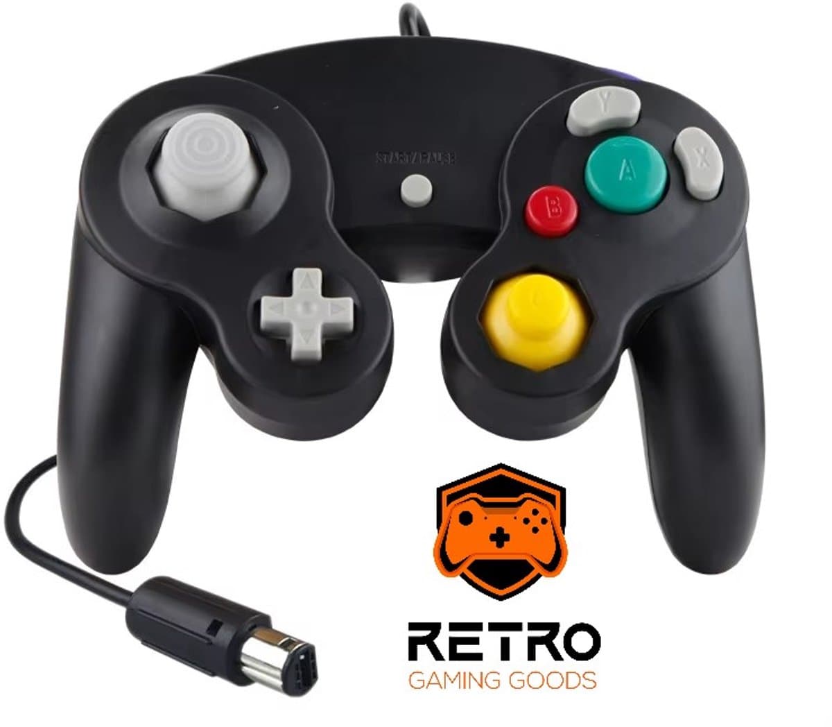 Retro Gaming Goods® - Controller - Zwart - Geschikt voor Nintendo Gamecube, Nintendo Wii & Nintendo Wii U — afbeelding 1