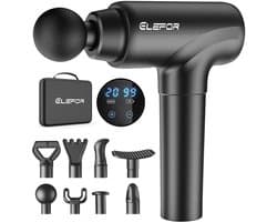 SnelShoppen - Massagepistool Diep Weefsel - Percussie Rugmassagepistool voor Atleten - Spiermassage voor Pijnverlichting met 8 Massagekoppen en 20 Sne