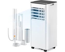 Mobiele airco 10000 BTU draagbaar met afstandsbediening, ontvochtiger en 24-uurs timer
