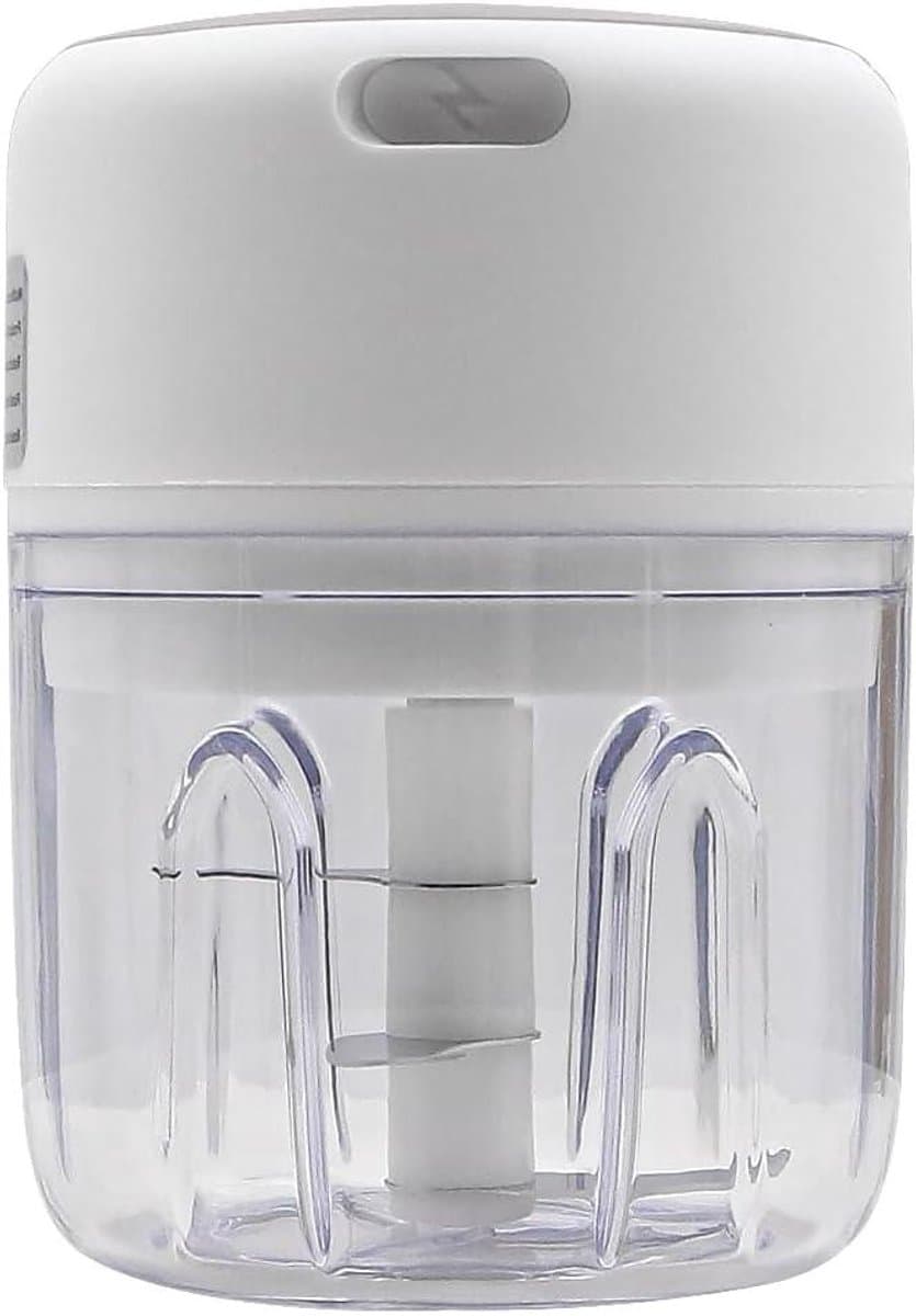 Elektrische Voedselsnijder - Mini Hakmolen - Keuken Assistent - Draadloos Oplaadbaar - 250ML - Wit — afbeelding 1