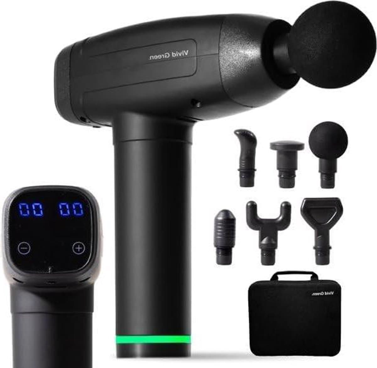Massage Gun - Spier Stimulator - Spierherstel Ontspanning - 30 Intensiteitsstanden - 12mm Amplitude - Zwart — afbeelding 1