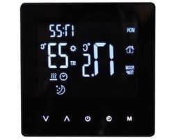 Slimme Thermostaat - Temperatuurregelaar - Verwarming Bediening - App Bediening - 86x86x10 mm - Zwart