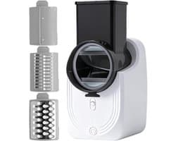 Elektrische Rasp - Keuken Snijmachine - Maaltijdvoorbereiding - 3 Snij Kegels - 15x18x15 cm - Wit