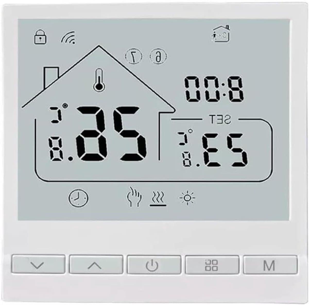 Digitale Thermostaat - Slimme Regelaar - Vloerverwarming Bediening - 5-2 Dagen Programmering - 10 x 5 x 5 cm - Wit — afbeelding 1