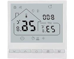 Digitale Thermostaat - Slimme Regelaar - Vloerverwarming Bediening - 5-2 Dagen Programmering - 10 x 5 x 5 cm - Wit
