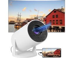 Draagbare Videoprojector - Wit - 1080P Full HD - Android 12.0 - Voor Thuisbioscoop