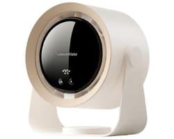 GELLDG Tafelventilator - USB Oplaadbaar 5400 mAh - LED Display met Windkracht en Batterijstatus - 90° Verstelbare Hoofdhoek - Geschikt voor Kantoor en Thuisgebruik - Duurzaam Kunststof Huis - Afmetingen 180x119x205mm