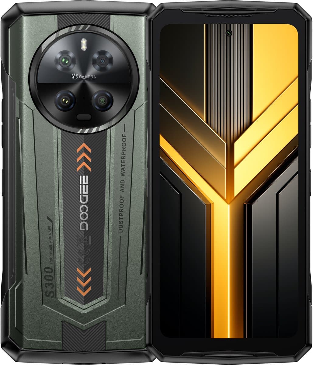 DOOGEE S300 Robuuste smartphone 5G - 6.78 inch FHD+ 120Hz - 48GB RAM - 512GB ROM - 9000mAh 45W - Android 16 - POC Walkie - mobiele telefoon - IP68/IP69K - Dual Sim - NFC GPS - Zwart — afbeelding 1