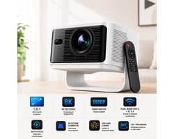 Yemtech® - Smart Beamer - Mini Projector - HY350max 500 ANSI - Full HD 1080P - 8K Ondersteuning - Android 14 - Autofocus