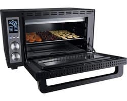Grilloven met Airfry - Heteluchtoven Kleine Oven - Keuken Gebruik - 8 Automatische Programma's - 30 Liter - Zwart