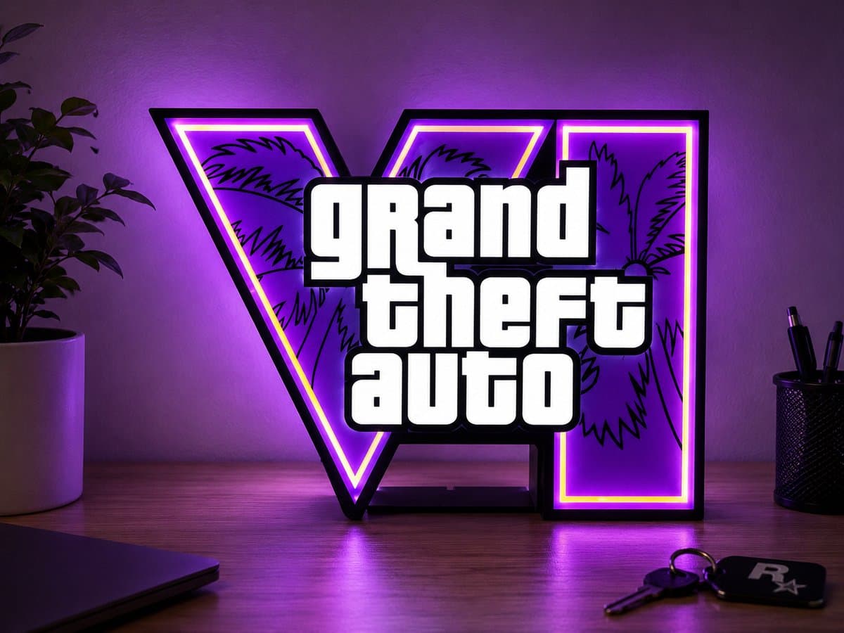 GTA VI Lightbox – 3D Geprinte | 24 × 18 cm — afbeelding 1