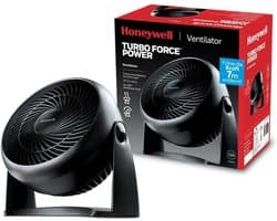 Krachtige Honeywell TurboForce-ventilator (stille verkoeling, 90° variabele kanteling, 3 snelheidsinstellingen, wandmontage, tafelventilator) HT900E