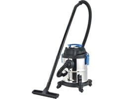 3 in 1 stofzuiger - vloeistof, as en stof - Vermogen 1200 W - Ventilatorfunctie - 15 liter - Nat- en droogzuiger met wielen - Voor gestoffeerde meubels - auto - vloer en buitenruimte